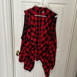 Buffalo plaid vest